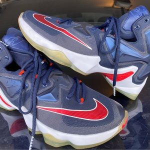 Nike LeBron USA blue red 2016 Men's basketball shoes Size 9.5 807219-461.